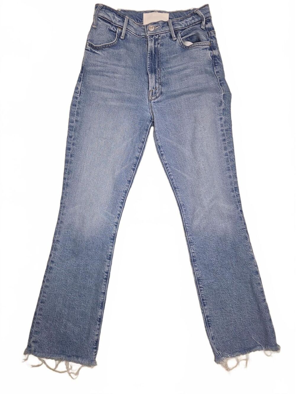 MOTHER The Hustler Ankle Fray Sow Surreal Wash Designer Jeans Size 24